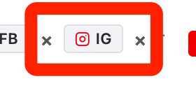 Screenshot von Instagram in der Liste der verbundenen Plattformen